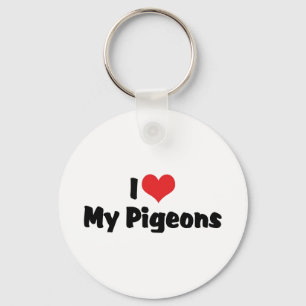 Porte-clés Aimer Mon Coeur Mes Pigeons - Oiseau Amoureux