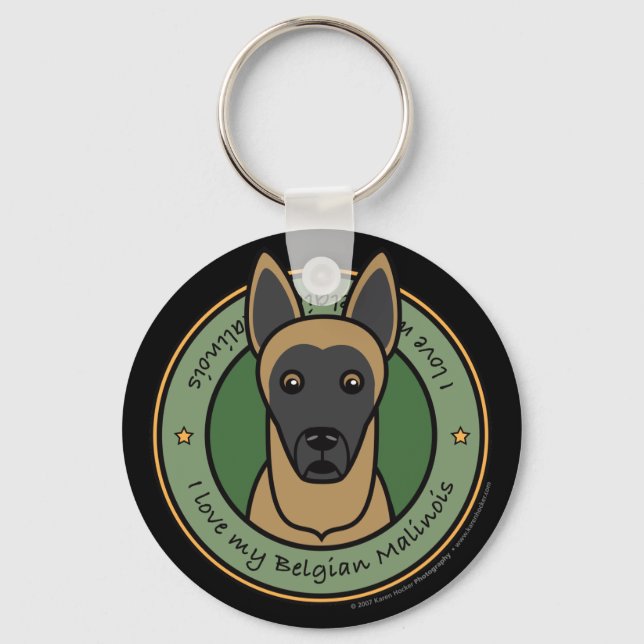 Porte-clés Aimer Mon Malinois (Recto)