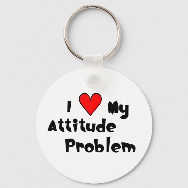 Porte-clés Aimer mon problème d'attitude (Recto)