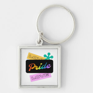 Porte-clés Aimez l'amour de fierté. LGBT+pride. RainbowKey