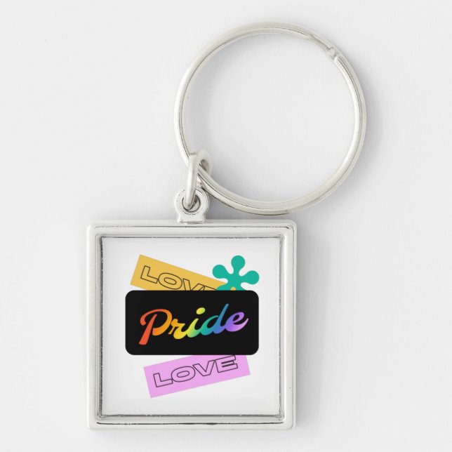 Porte-clés Aimez l'amour de fierté. LGBT+pride.    RainbowKey (Devant)
