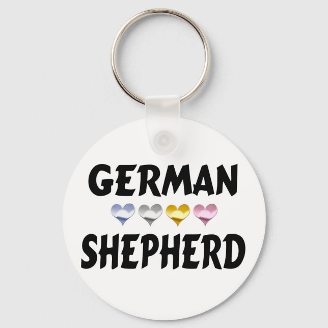 Porte-clés Aimez le chien berger allemand (Recto)