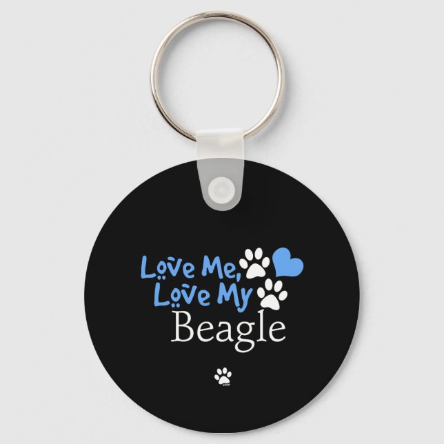 Porte-clés Aimez-Moi, Aimez Mon Beagle (Recto)