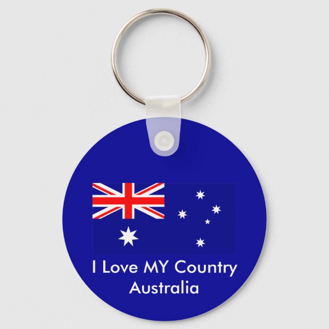 Porte-clés Aimez MON jGibney de drapeau de l'Australie de (Recto)
