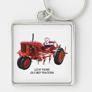 Porte-clés Aimez porte - clé rouge de ces le vieux tracteurs
