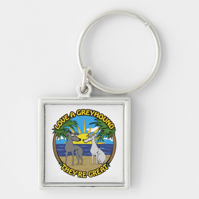 PORTE-CLÉS AIMEZ UN GREYHOUND ILS SONT GRANDS (Devant)