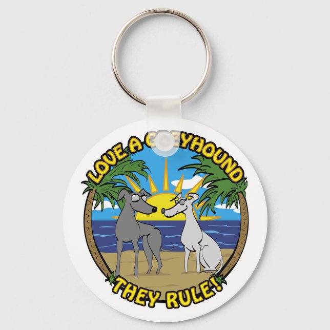 PORTE-CLÉS AIMEZ UNE GREYHOUND QU'ILS GOUVERNENT ! (Recto)