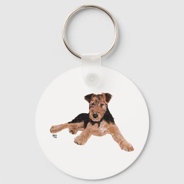 Porte-clés Airedale, Lakeland, Welsh Terrier Pup (Recto)