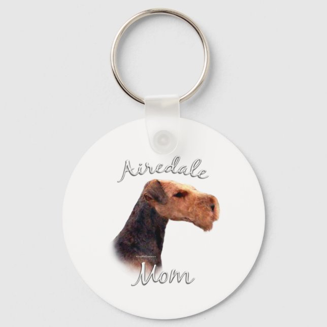 Porte-clés Airedale Terrier Maman 2 (Recto)
