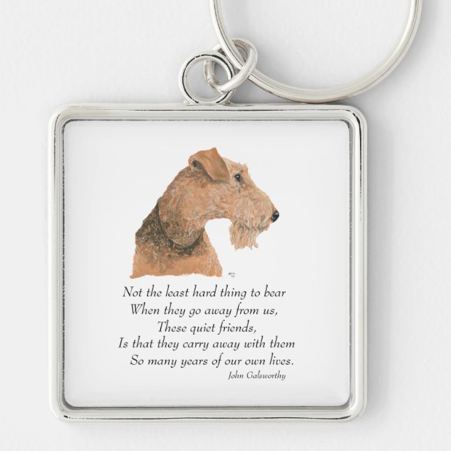 Porte-clés Airedale, Welsh, Lakeland Terrier Souvenir (Devant)