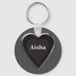 Porte-clés Aisha a volé mon coeur Keychain par 369 Mon nom
