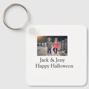 Porte-clés ajouter nom photo texte Halloween enfant fille gar