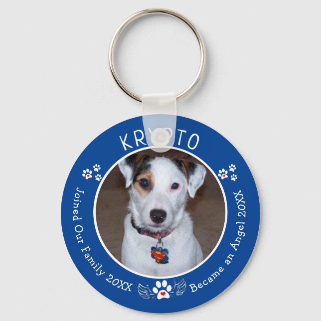 Porte-clés Ajouter Photo Custom Dog Memorial (Recto)