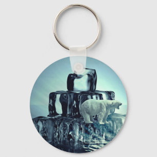 Porte-clés Ajouter Un SLOGAN Pour Sauver La Planète Ours Pola