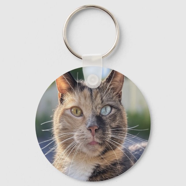 Porte-clés Ajouter une Personnaliser photo de chat (Recto)