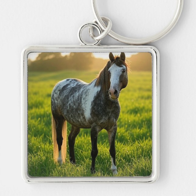 Porte-clés Ajouter une Personnaliser photo de cheval (Devant)