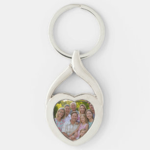 Porte-clés Ajouter une Personnaliser photo de réunion de fami