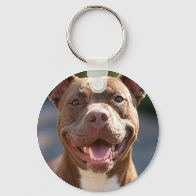Porte-clés Ajouter une Personnaliser photo Pit Bull (Recto)