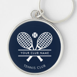 Porte-clés Ajouter Votre Nom Club Tennis Team Navy Blue Custo