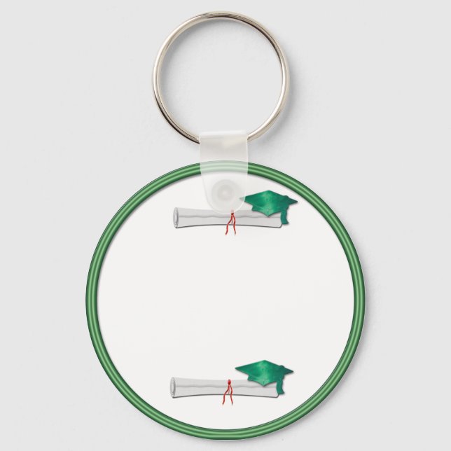 Porte-clés Ajouter votre propre Porte - clé de graduation ver (Recto)