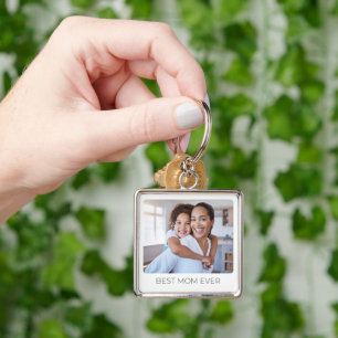Porte-clés Ajoutez la photo de vos enfants Meilleure maman pe