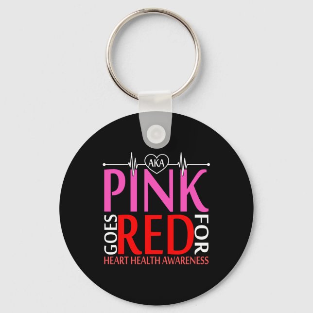 Porte-clés Aka Rose devient rouge pour la sensibilisation à l (Recto)