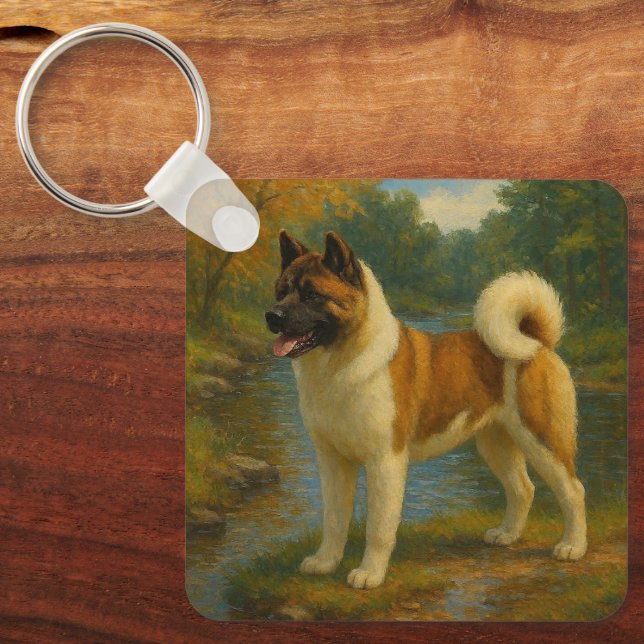Porte-clés Akita (Recto)