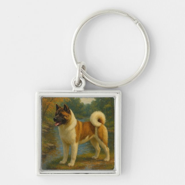 Porte-clés Akita (Devant)