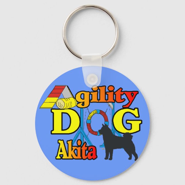 Porte-clés Akita Agilité (Recto)