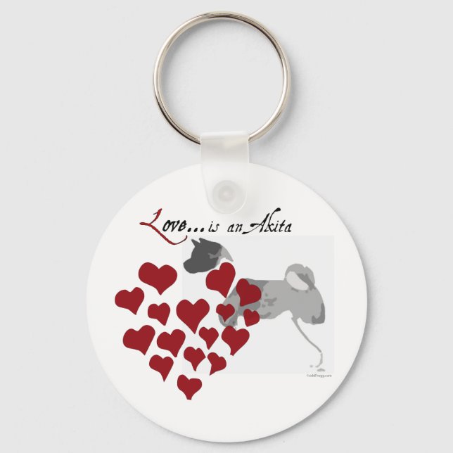 Porte-clés Akita Love Keychain (Recto)