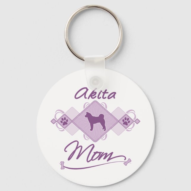 Porte-clés Akita Maman (Recto)