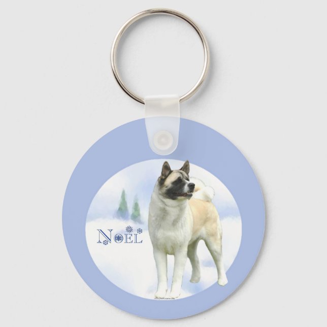Porte-clés Akita Noel Porte - clé (Recto)