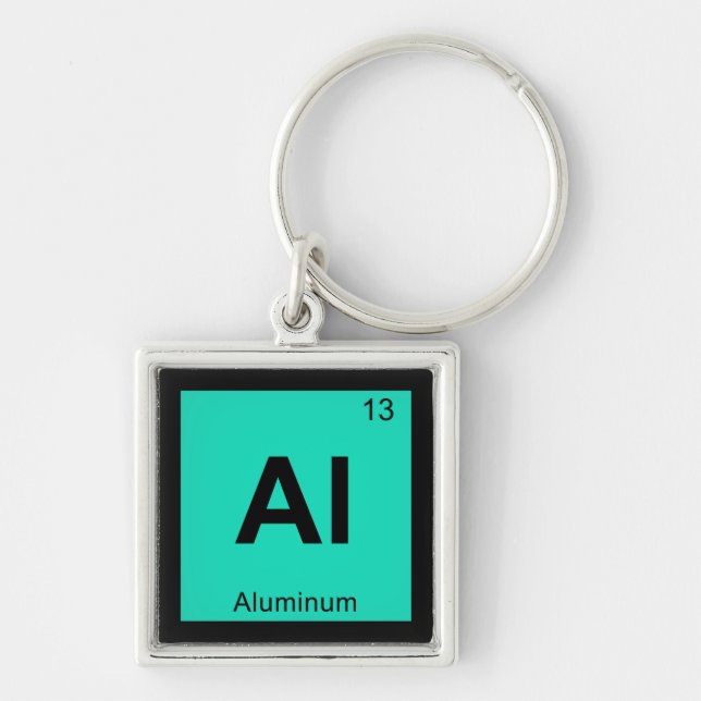 Porte-clés Al - Symbole périodique de la chimie de l'aluminiu (Devant)