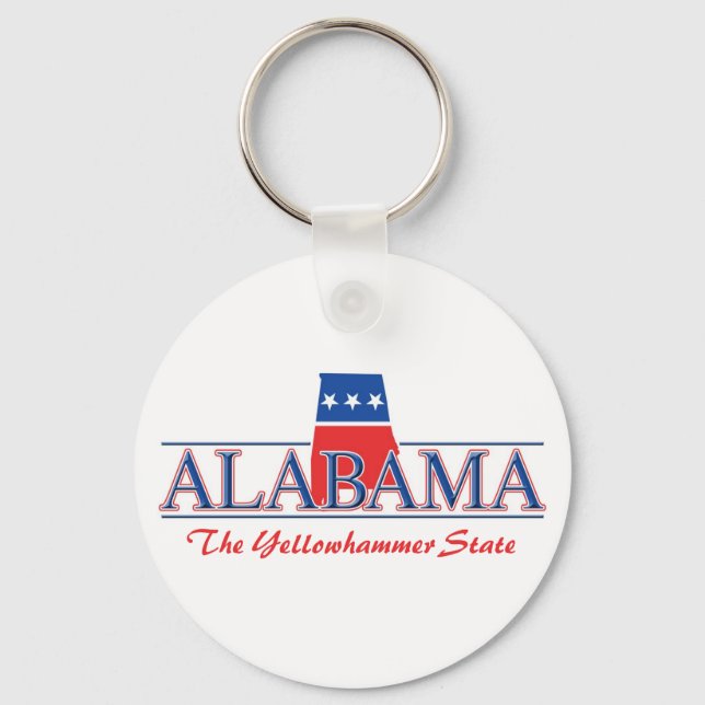 Porte-clés Alabama Rouge Blanc & Bleu Porte - clé (Recto)