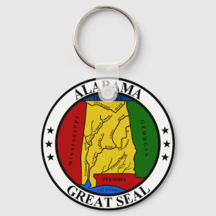 Porte-clés Alabama sceau américain drapeau symbole rep
