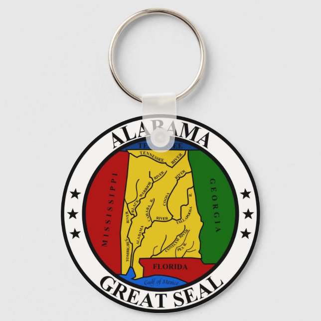 Porte-clés Alabama sceau américain drapeau symbole rep (Recto)