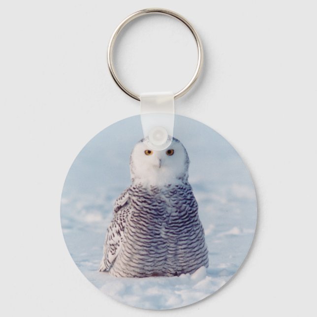 Porte-clés Alaska Arctic Winter Snowy Owl (Recto)