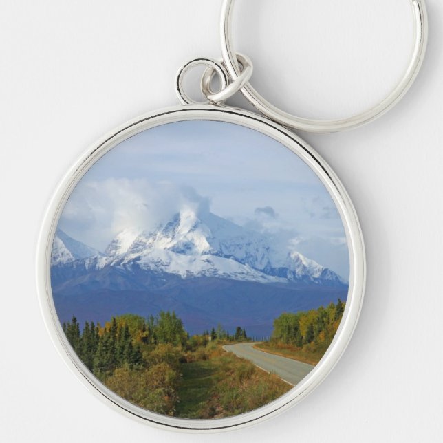 Porte-clés Alaska Mountains Tree Nature Forest Destinée Saiso (Devant)
