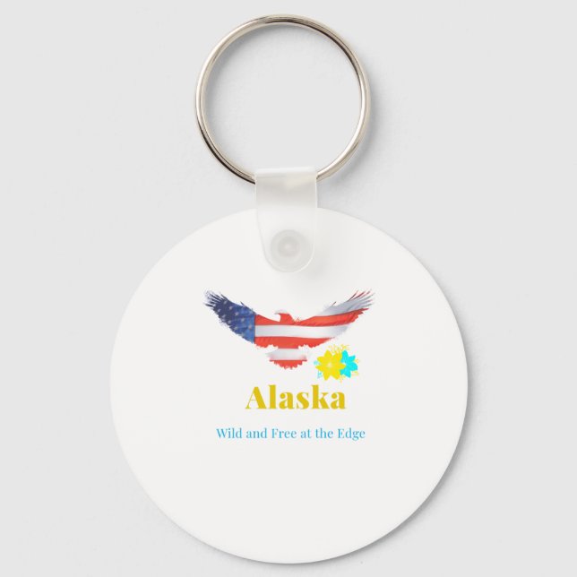 Porte-clés Alaska - Sauvage et libre au bord  (Recto)