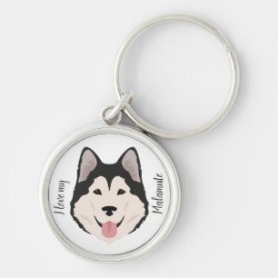 Porte-clés Alaskan Malamute chien
