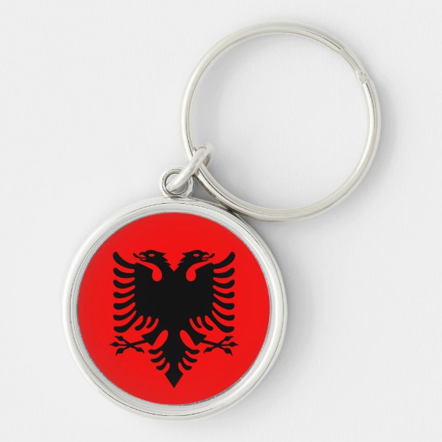 Porte-clés Albanie - Drapeau albanais (Devant)