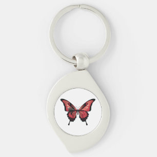 Porte-clés Albanie Sticker pour drapeau à papillon noir