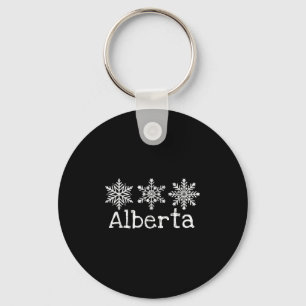 Porte-clés Alberta Canada Ski Ski Ski Snowflakes hiver