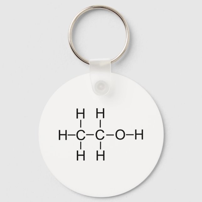 Porte-clés Alcool - Formule chimique (Recto)