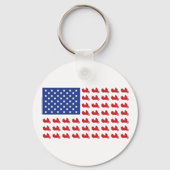 Porte-clés ALÉA-Drapeau À Cycle Automobile (Recto)