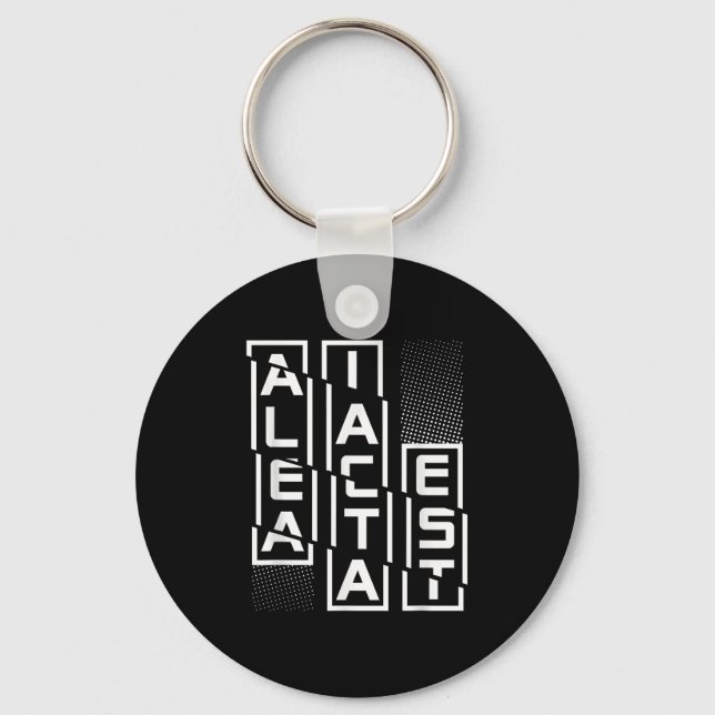 Porte-clés Alea Iacta Est Latin Phrase Motivation Sa (Recto)