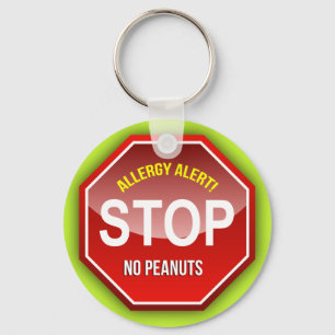 Porte-clés Alerte d'allergie : Pas de cacahuètes S'il vous pl
