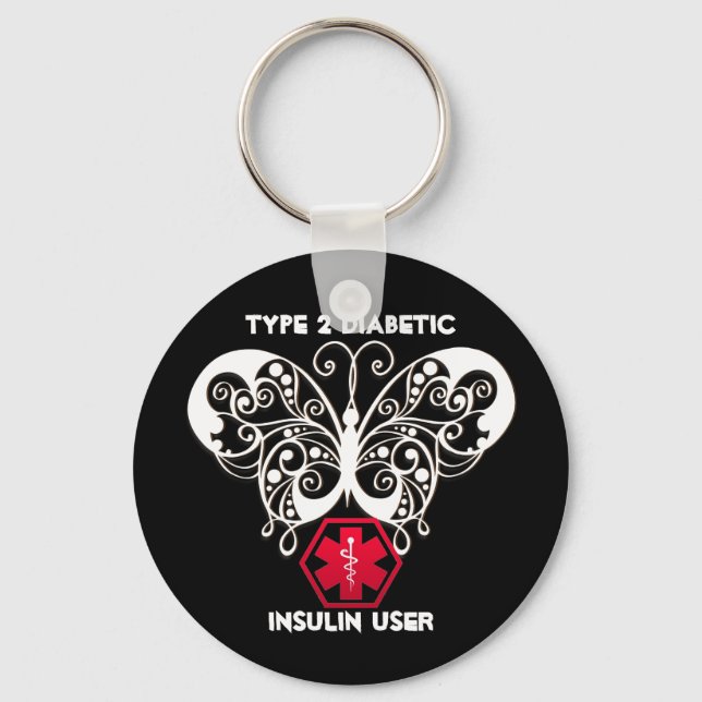 Porte-clés Alerte diabétique (Recto)