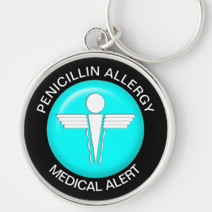 Porte-clés Alerte Médicale d'allergie à la pénicilline - Port