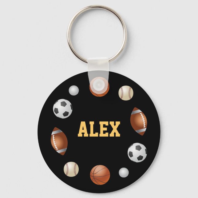 Porte-clés Alex World of Sports Keychain - Black (Recto)